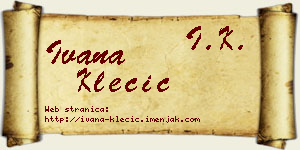 Ivana Klecić vizit kartica